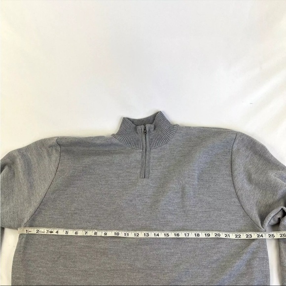 New Mens Real Essentials 1/4 Zip Pullover Gray Sweater Sz XXL NWT Polyester - Picture 8 of 9